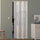 Porte Intérieure Pliante 88,5x214 cm en PVC avec Vitre Saba Jasmin Pin Blanchi