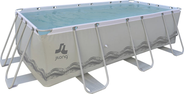 Piscine Hors Sol Rectangulaire 400x207x122cm Jilong Gris prezzo