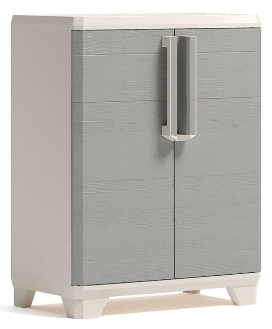Meuble d'extérieur 1 étagère 68x39x97H cm en plastique Keter grain de bois bas beige acquista