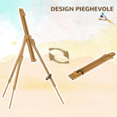 Cavalletto Treppiede da Pittura 93x84x183 cm in Legno Naturale