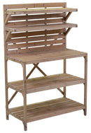 Scaffale Espositore per Piante in Legno 3+2 Ripiani