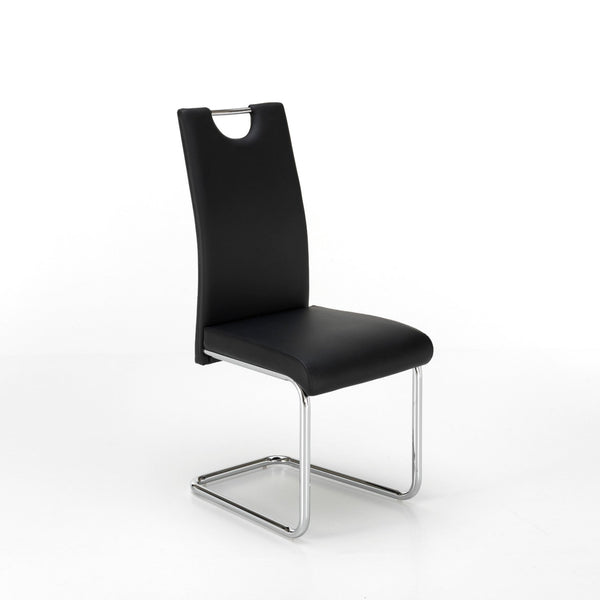 online Chaise en similicuir 42,5x49,5x98cm TFT Noir Chrome
