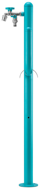 Fontana a Colonna Rubinetto Doppio in Ottone e Porta Tubo Arizona Belfer 42/ARZ Turchese