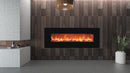 Camino Elettrico da Parete 152x55x13,8 cm 1500W Effetto Fiamma Sined Aprica Nero