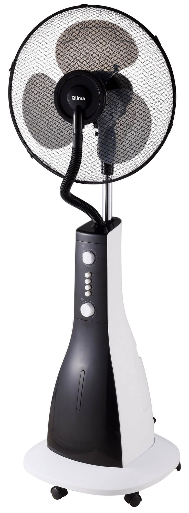 Ventilatore a Piantana Ø40cm con Nebulizzatore ad Acqua Qlima FSM40 Bianco e Nero