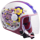 Casco Jet per Bambini Visiera Lunga CGM Comics 206G Fucsia YS - (49-50 cm)