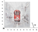Dipinto su Tela Tram 80x3x80 cm in Legno e canvas