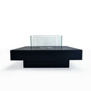 Camino a Bioetanolo da Pavimento 70x70x35 cm Panarea Nero