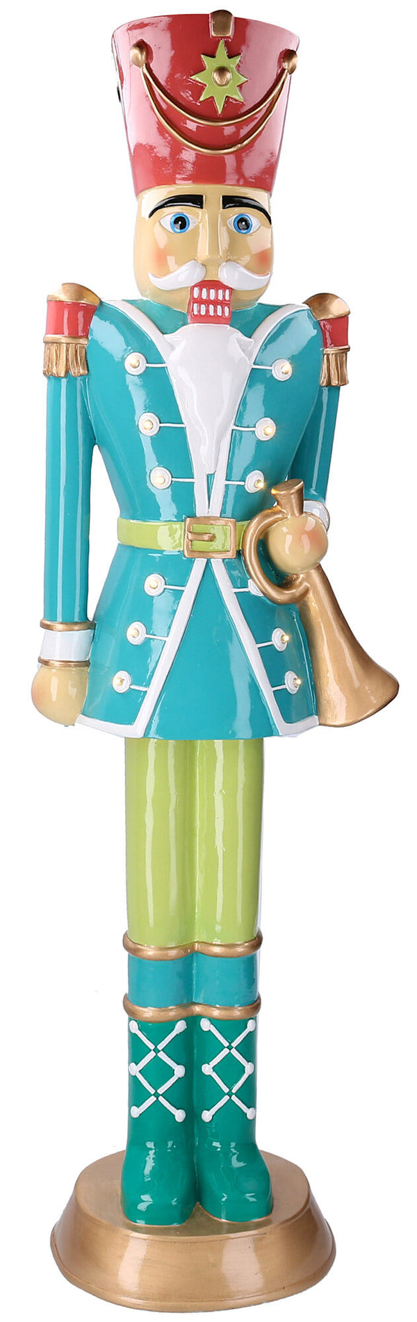 acquista Casse-Noisette Soldat en Résine 26x19xh89 cm avec Décoration LED Bleu Adami