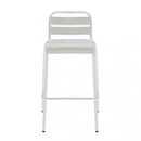 Sgabello Alto Vega 50x51x95 h cm in Acciaio Bianco