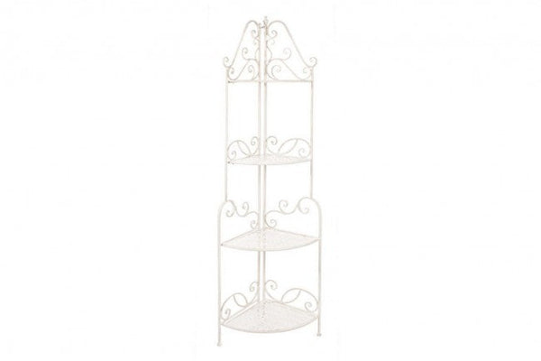Portapiante ad Angolo 4 Ripiani Pieghevole in Metallo Emily