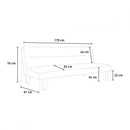 Divano Letto 175x81x76 cm in Microfibra Nero