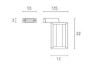 Applique da Esterno a LED 3W+3W 4000K Sovil Grigio