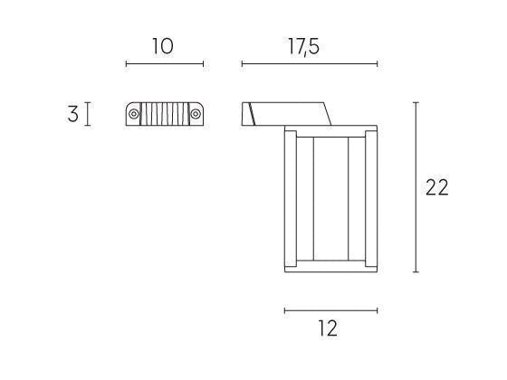 Applique da Esterno a LED 3W+3W 4000K Sovil Grigio