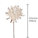 Set 2 Fiori di Ninfea Artificiali Altezza 108 cm Bianco