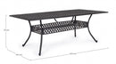 Tavolo Ivrea Rett 213x107 cm Antracite in Alluminio