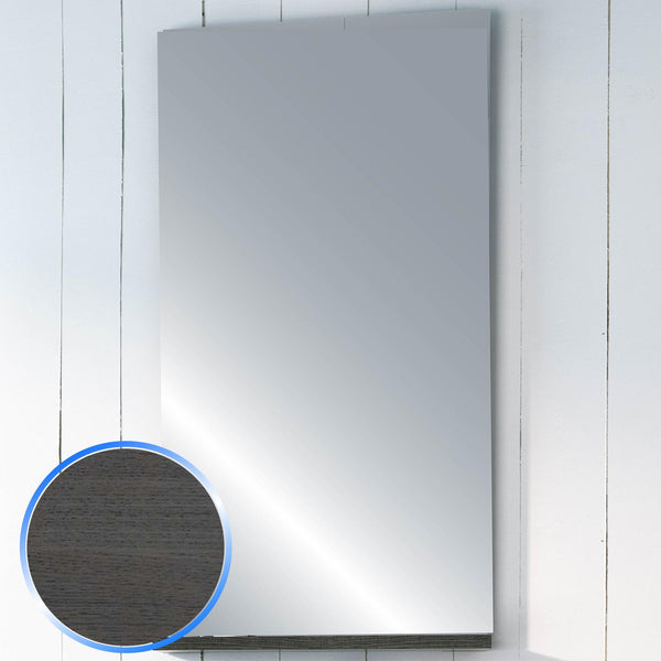 Miroir de Salle de Bain en Bois de Chêne Gris 45X90cm Fosterberg Roma 1 sconto