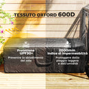 Custodia per Albero di Natale da 840L Impermeabile e UV30+ Tessuto Oxford 600D Nero  