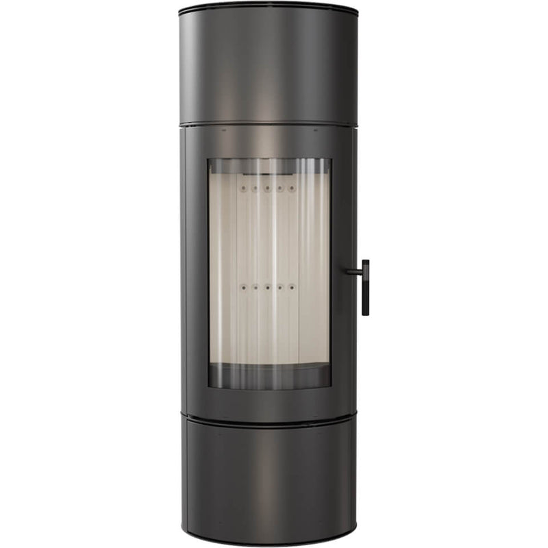 Stufa a Legna 10KW in Acciaio Flig Murrieta Nera