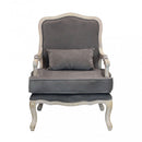 Poltrona Christy in Velluto Taupe 64x72x92 h cm in Legno Tortora