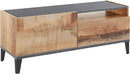 Mobile TV 1 Anta 1 Cassetto 120x40x47 cm Sunrise Acero Pereira e Ardesia