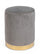 Pouf Lucilla en Tissu Effet Velours Gris