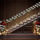 Ghirlanda Natalizia Festone LED 9,5x180 cm con 142 Palline Lucide e Opache Ø3-5 cm Argento      