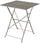 Table de jardin pliante carrée 60x60x72 cm en fer gris tourterelle