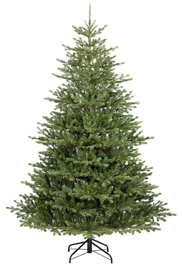 Albero di Natale Artificiale Realistico 210 cm 1170 rami Montaggio a Ombrello Verde sconto