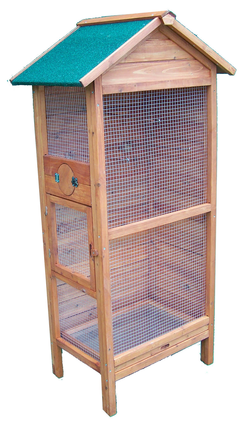 Voliera da Esterno 77x55x158 cm in  Legno Naturale 