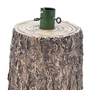 Base Supporto per Albero di Natale a Tronco 33x27x41 cm Universale con 3 Ganci in Resina Marrone      
