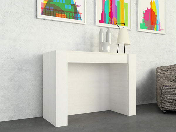Table Console Extensible en Mélamine 42/302x95x76cm TFT Moon White Ash online