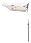 Ombrellone da Giardino Semicircolare 2,3x1,3m in Alluminio Elmira Bianco