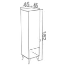 Armadio appendiabiti 45x45x182 cm Lovok rovere nero