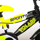 Bicicletta per Bambino 14"" 2 Freni Sportivo Giallo Neon e Nero