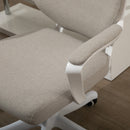 Sedia Operativa Ergonomica Regolabile Funzione Dondolo Beige e Bianco  