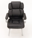 Coppia di Sedie Poltroncine Visitatore in Similpelle da Ufficio Bozzini King Nero