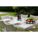 Tavolo da Giardino in Polyrattan Rettangolare 160x90x77cm Adila Melange Grigio