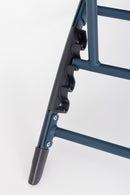 Set 2 Poltrone da Giardino 53x166,5x90 cm in Alluminio Taylor Navy