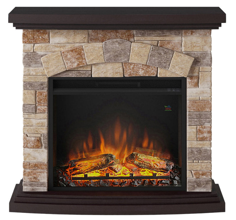 Camino Elettrico da Pavimento Effetto Fiamma 1500W Tagu Tori Effetto Pietra