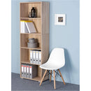 Libreria 5 Ripiani 60x30x189 cm in Legno MDF Naturale