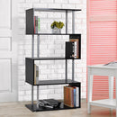 Libreria in Legno a Parete Mobili Ufficio Scaffale Nero 80x30x145 cm 