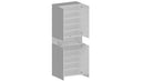 Armadio Scarpiera 4 Ante e 1 Ripiano a Ribalta 76x35x200 cm Savona 4A 1R Bianco Opaco/Larice Bianco  