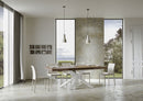 Tavolo Allungabile 130-234x90x77 cm Volantis Premium Noce Telaio Bianco 