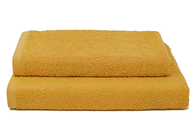 Set Spugna Asciugamani Ospite + Salvietta Erika Senape