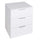 Comodino Mobiletto Cassettiera 3 Cassetti Design Moderno in legno MDF Bianco