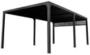 Pergola da Giardino 3,6x6 m in Alluminio con Tenda Laterale Grigio Antracite