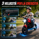 Moto da Cross Elettrica per Bambini 6-12 Anni 24 V 120x58x71,5 cm con Motore 180 W e Pneumatici in Gomma 30 cm Rossa      