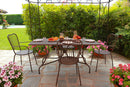 Sedia da Giardino 54x55x90cm in Ferro Ivrea Noce