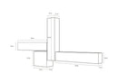 Parete Attrezzata Mobili Salotto 4 Mobili Sospesi 307x31x165cm TFT  Boost Bianco